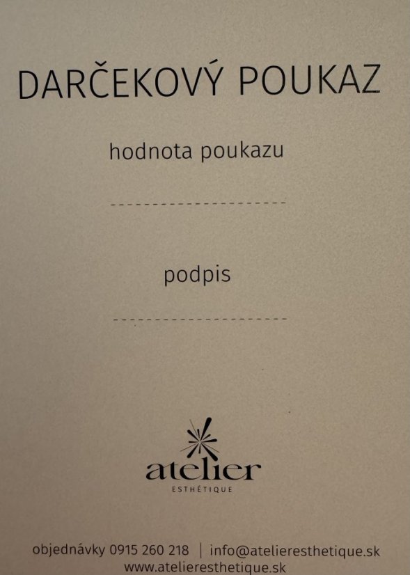 Darčekový poukaz na ošetrenie