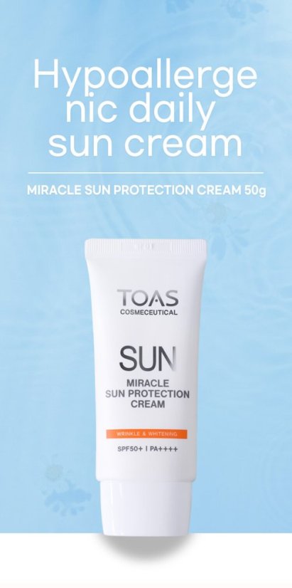 TOAS Sun Miracle protection cream SPF50+ 50 g