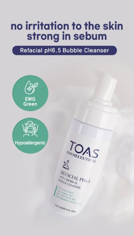 TOAS refacial jemná čistiaca pena pH 6,5 150ml